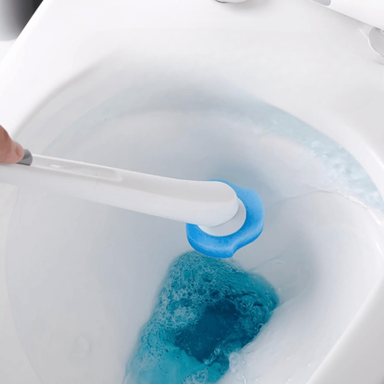 Kullan At Yedek 10 Adet Sünger Mavi Su Ve Deterjanlı Tuvalet Süngeri 10 Adet Sünger Hediye