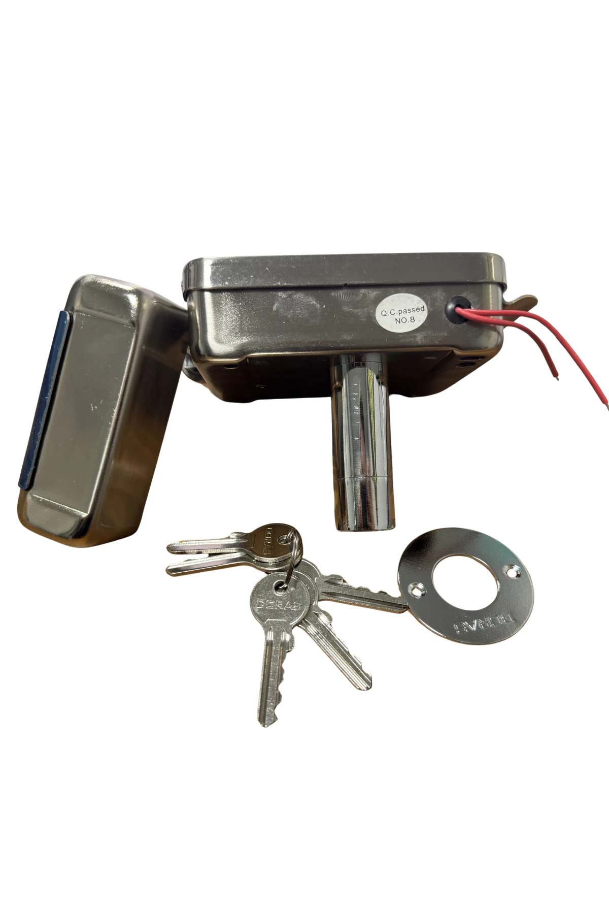 Doras Uzun Barelli Trajlı Kilit Anahtarlı Makaralı Düğmeli Dış Kapılar Otomatiği Elektrikli Kapı Otomatı 70 Mm