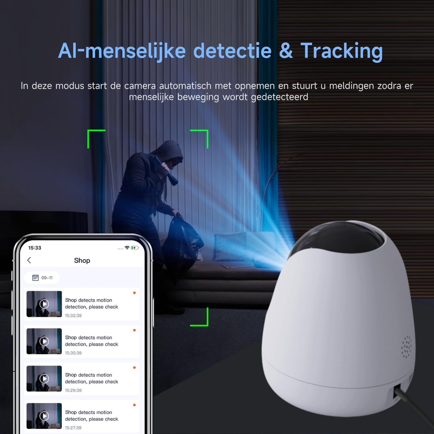 Tenda CP3 Pro Security Pan/Tilt 3MP Ai+Wifi6 Güvenlik Kamerası