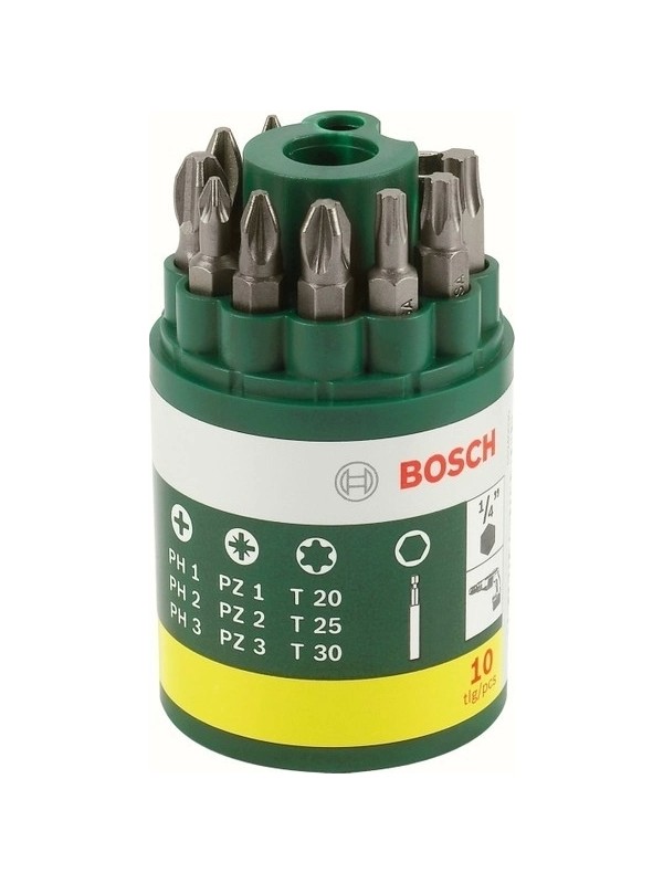 Bosch 10 Parça Bits Uçlu Vidalama Seti PH+PZ+T 2607019452