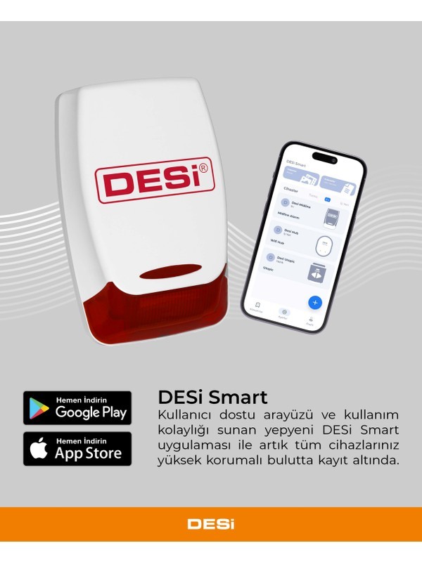 Desi Midline Smart Akıllı Alarm Sistemi + Keypad (Wifi-Ble-Uygulama ile Kullanım)