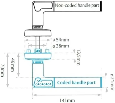 Yale Kilit Dijital Kapı Kolu Sol Krom - 8812-8LE1-0028