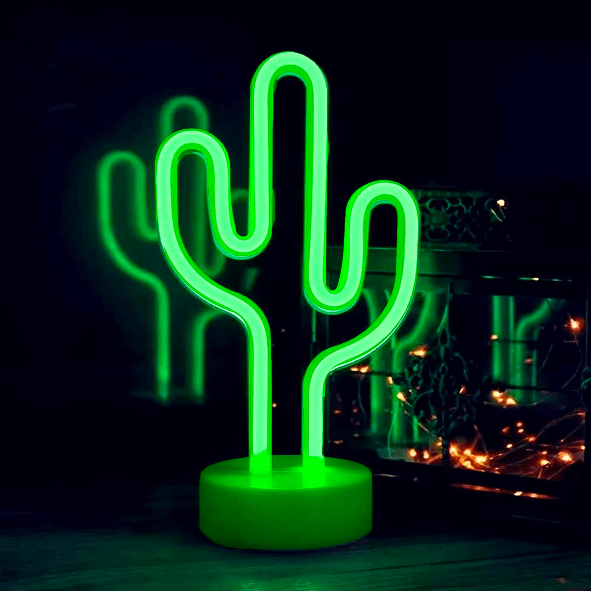 Dekoratif Kaktüs Neon LED Gece Lambası