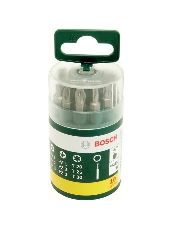 Bosch 10 Parça Bits Uçlu Vidalama Seti PH+PZ+T 2607019452