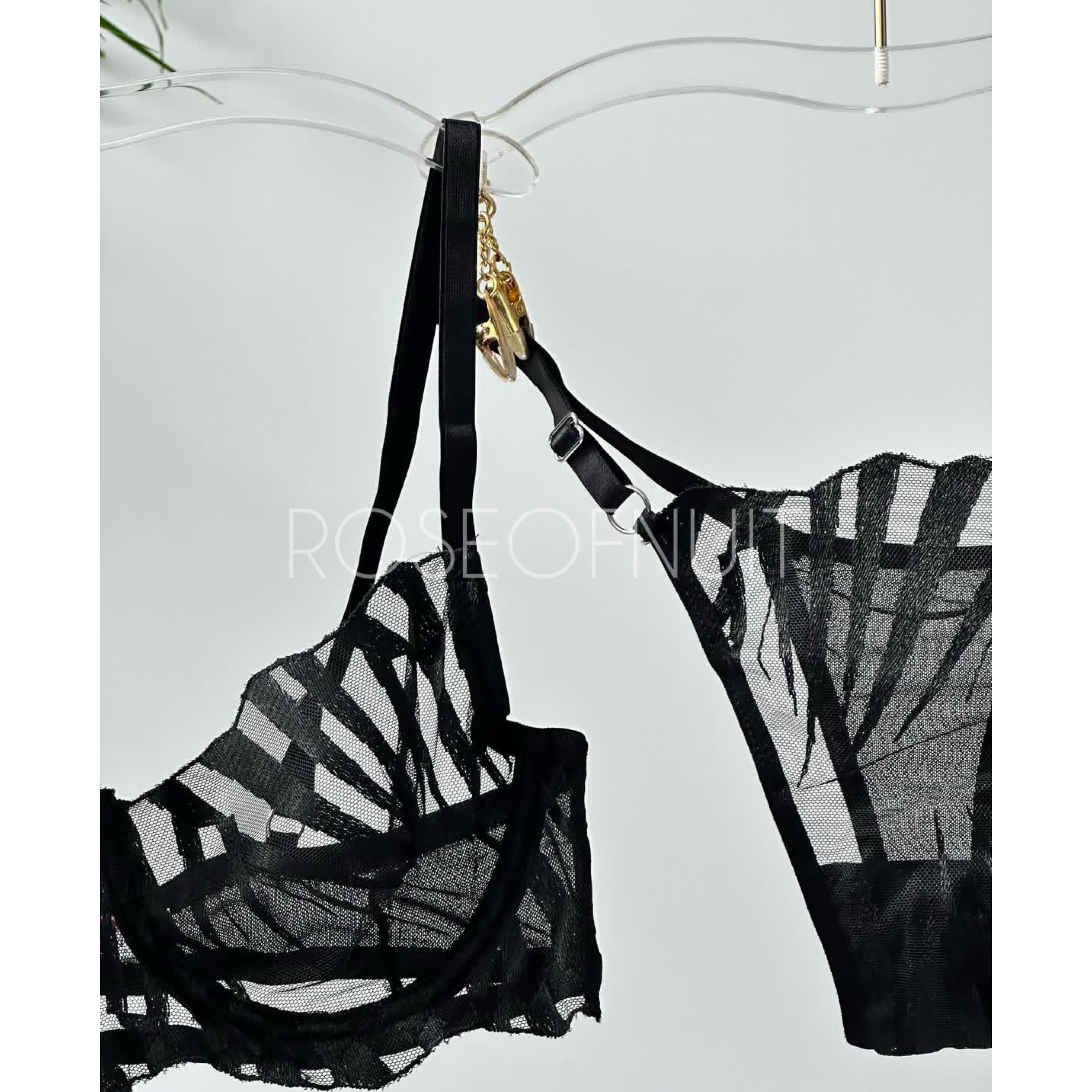 Vivian Black Balenli Bra Set