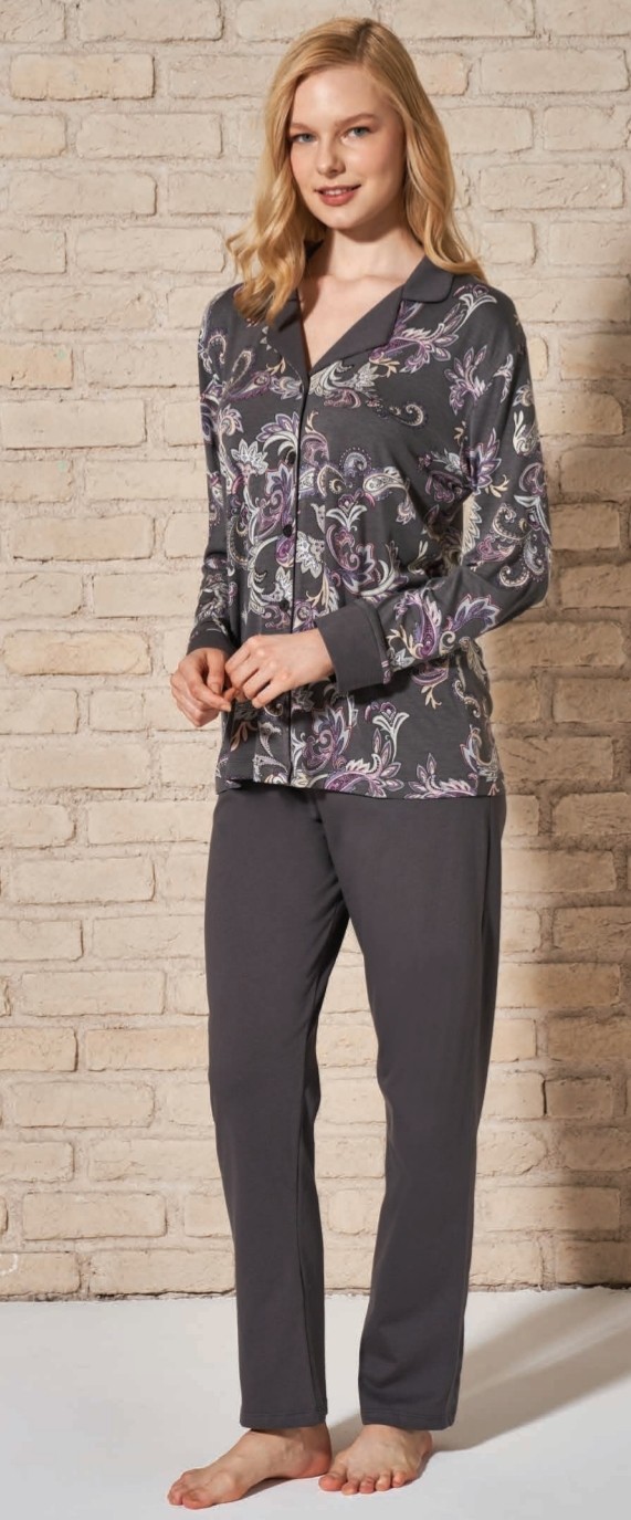 Önden Düğmeli Pijama Takım 