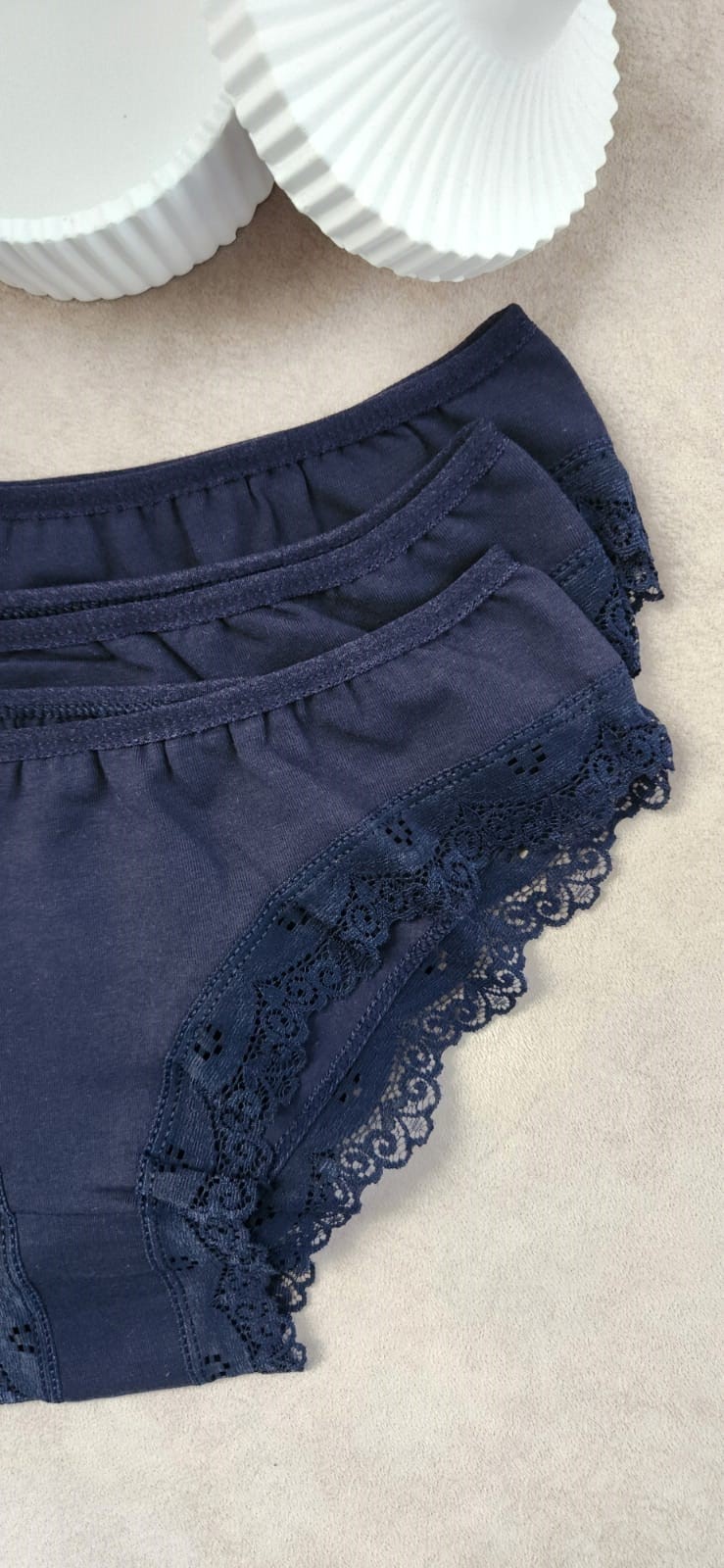 Dantelli Slip 5li Lacivert Külot