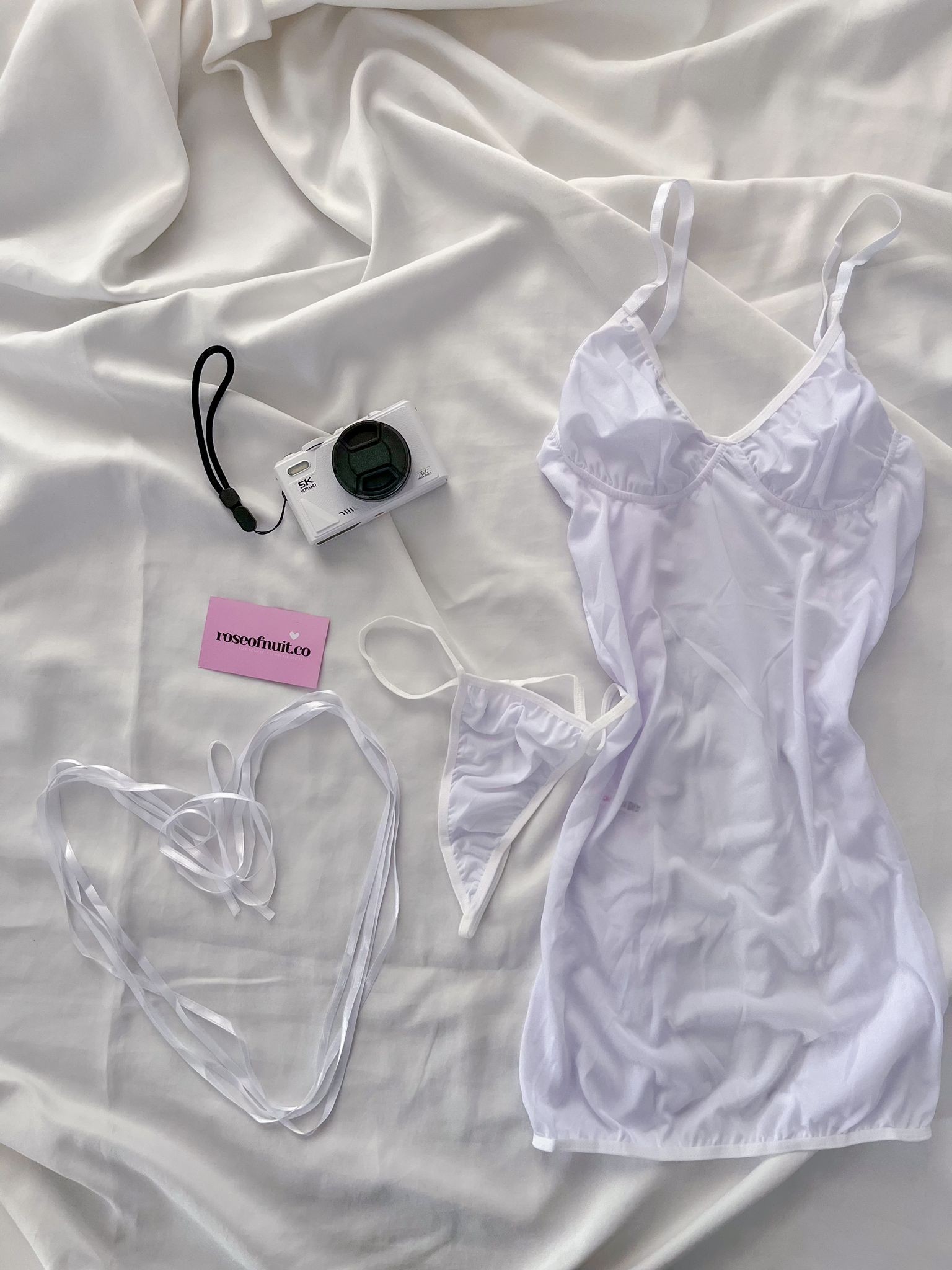 Arkası Çapraz Tül Bağlı Babydoll 