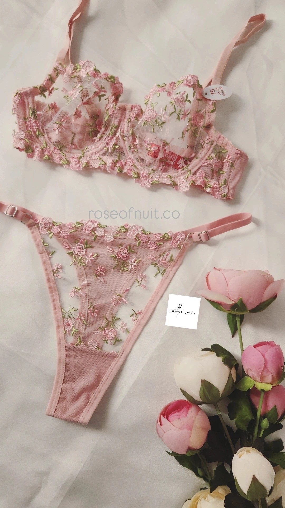 Barbie Floral Pink Balenli Bra Set 