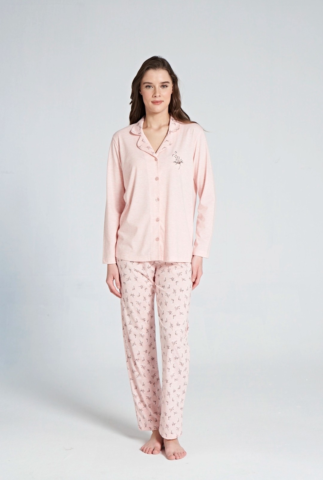 Önden Düğmeli Pijama Takım