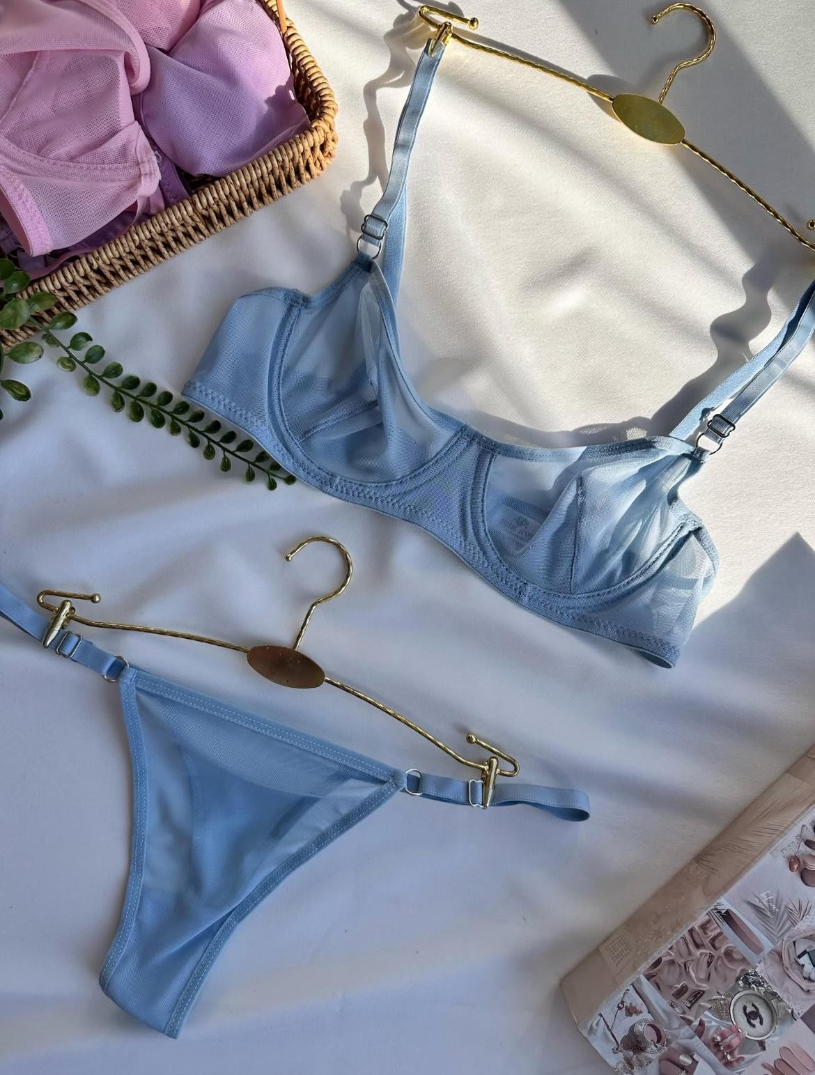 Jesica Basic Bra Set - Baby Blue