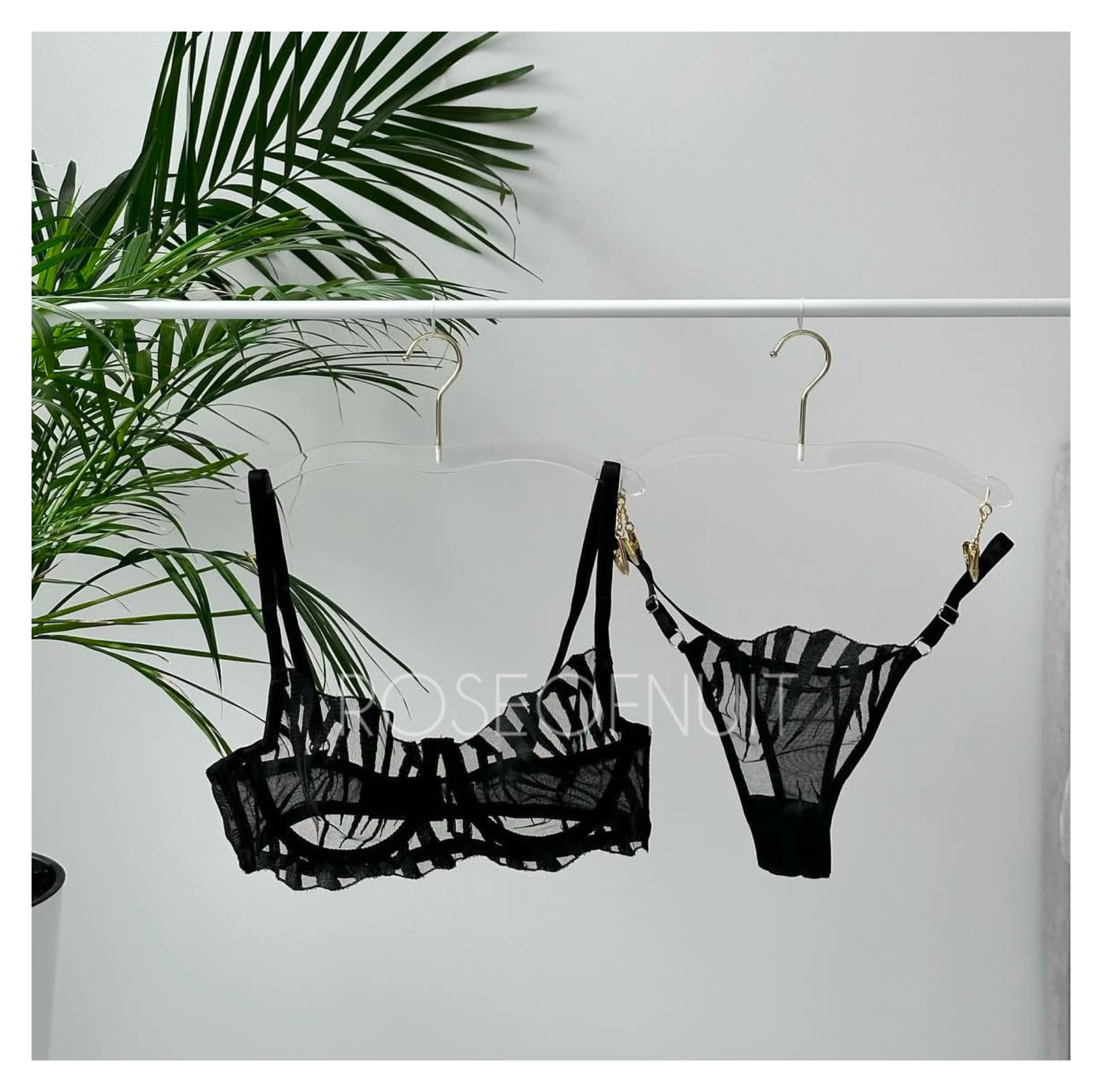 Vivian Black Balenli Bra Set
