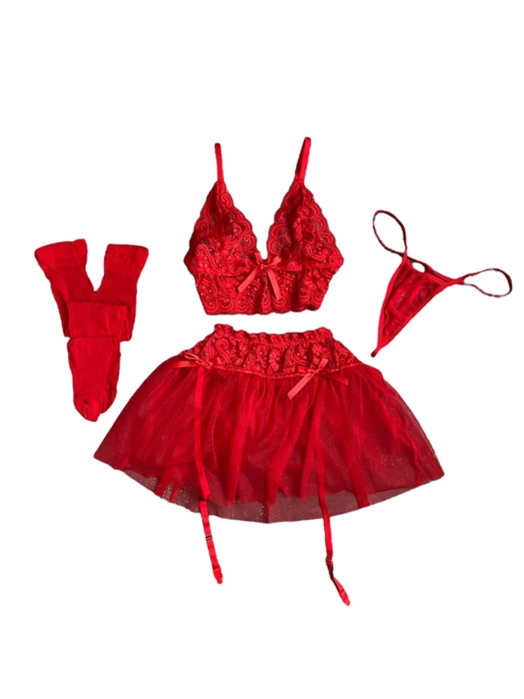 Cherry Jartiyer Set (Çorap Hediyeli)
