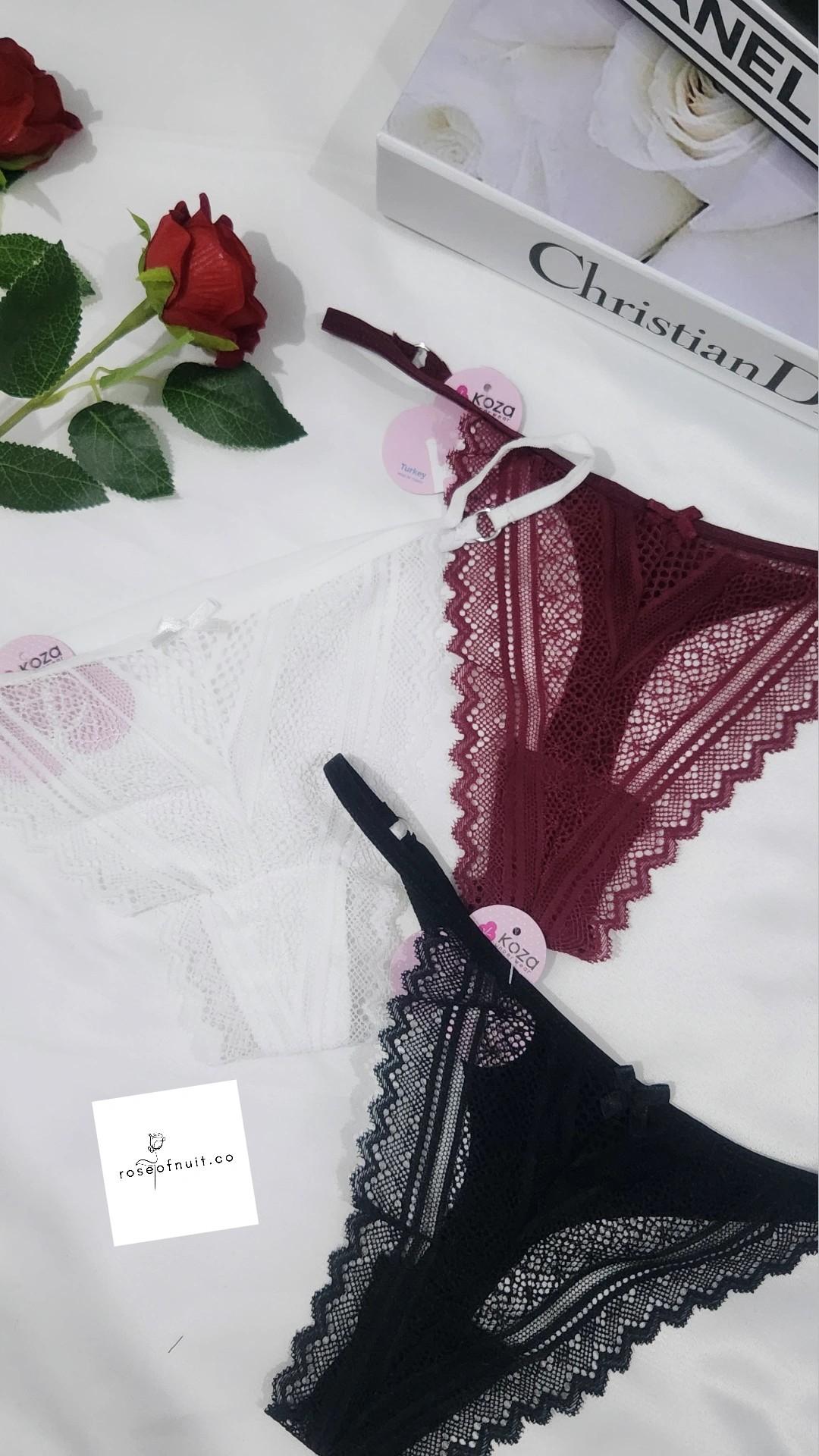 Dantelli Tanga 3'lü Set