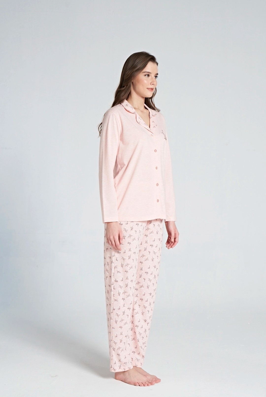 Önden Düğmeli Pijama Takım