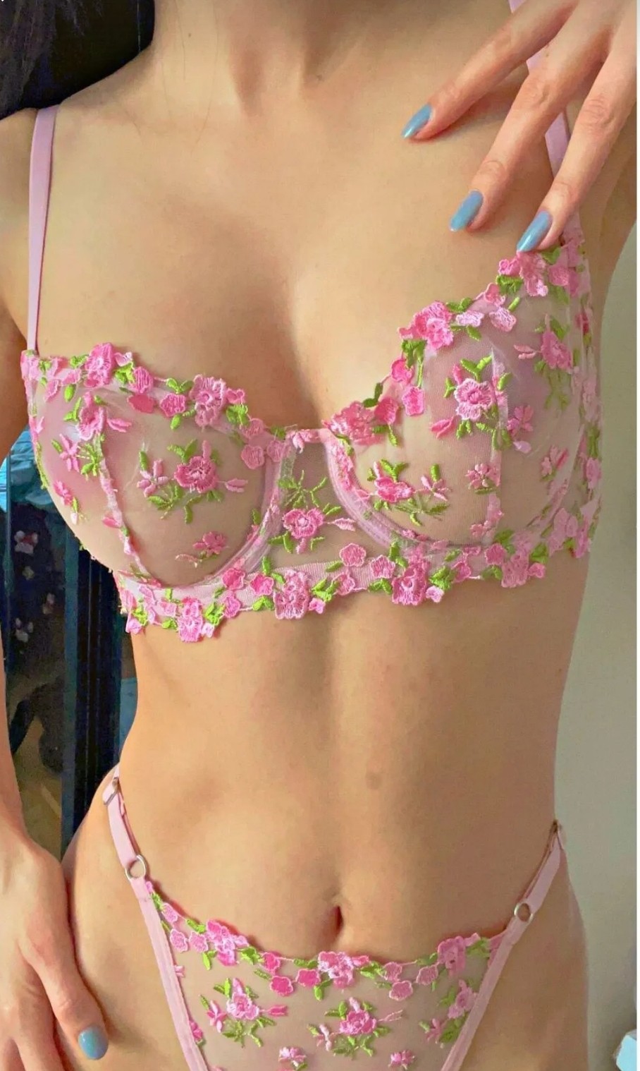 Barbie Floral Pink Balenli Bra Set 