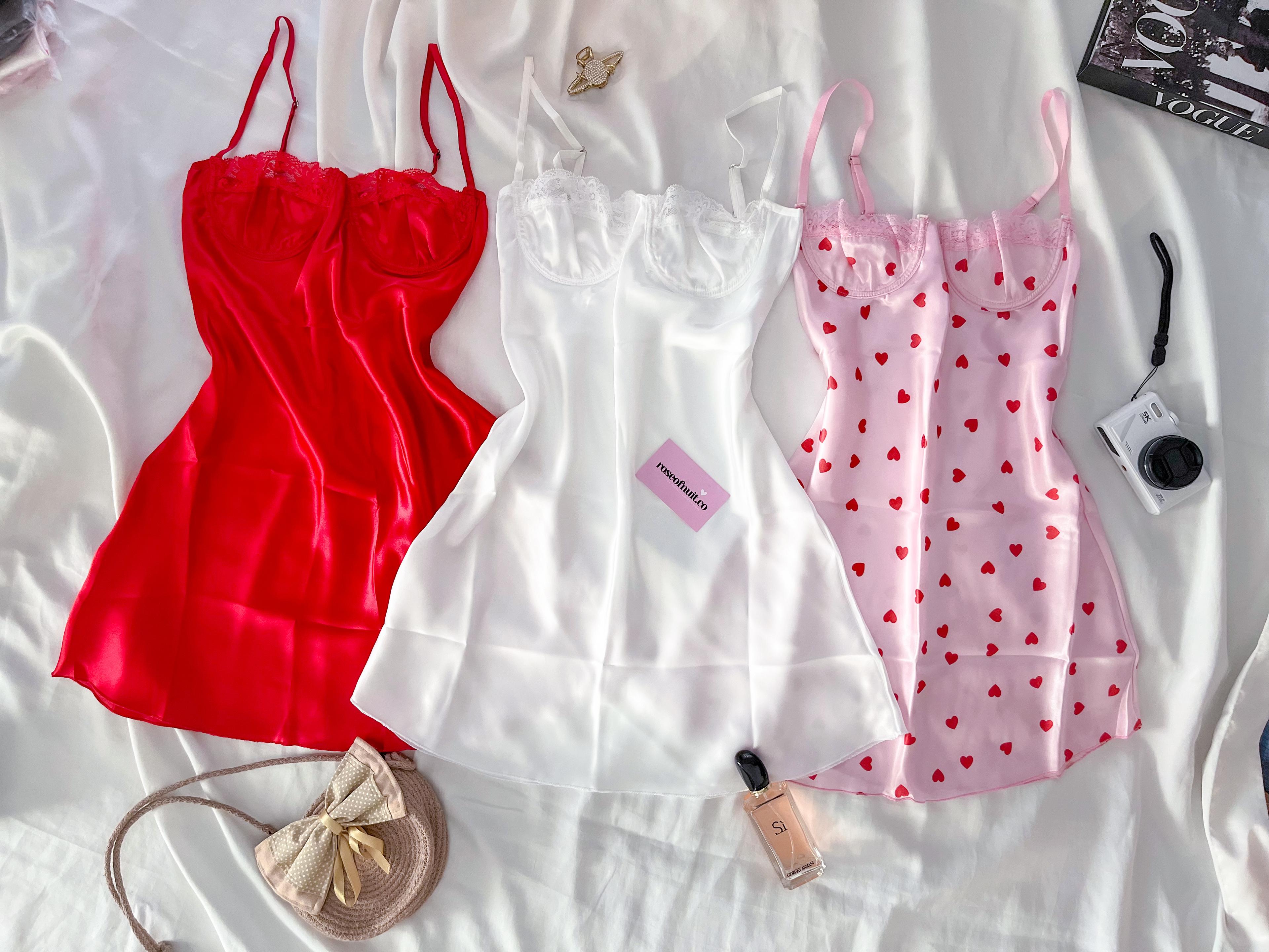 Sweetheart Dream Satin Set (3Parça) 