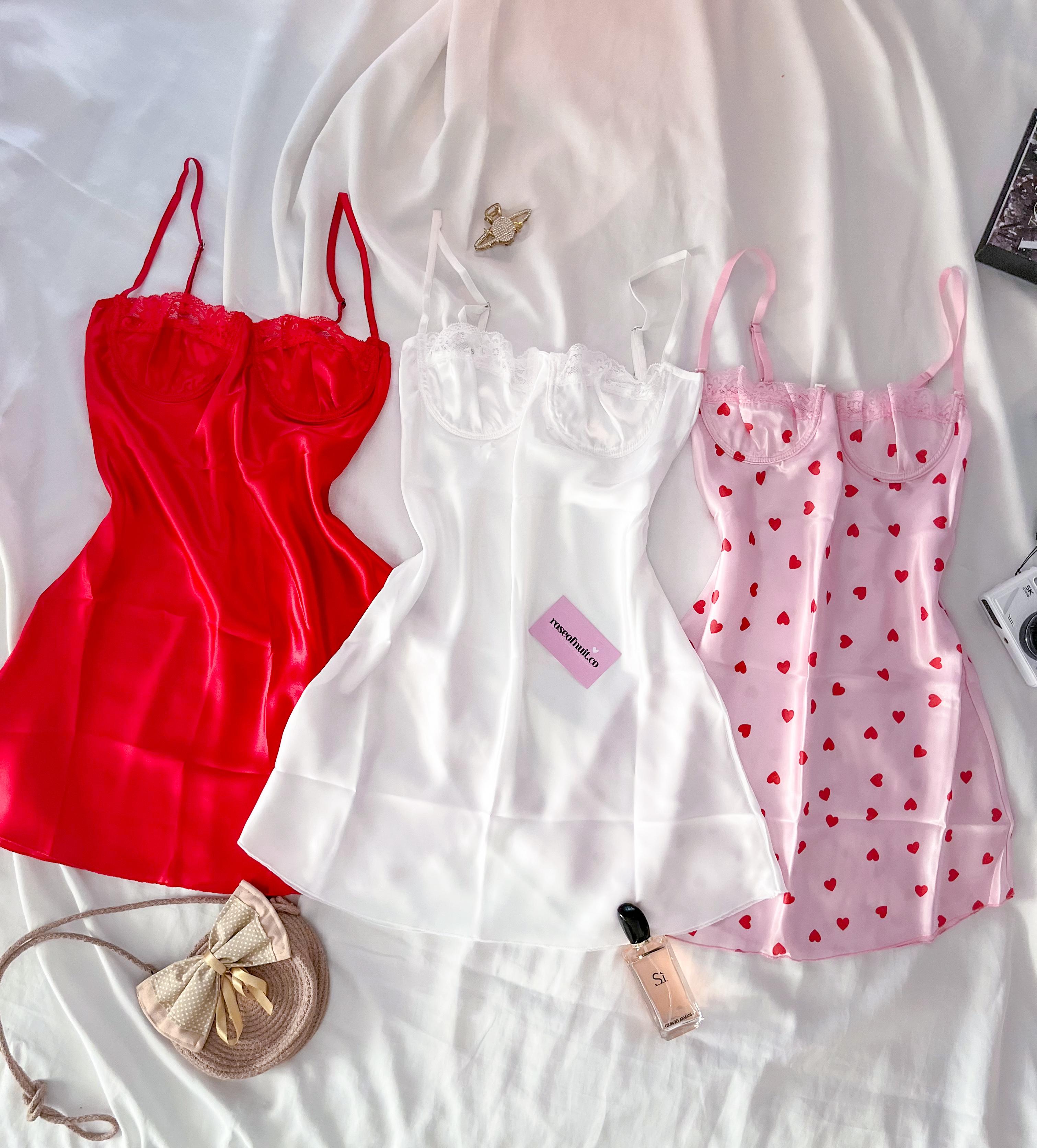 Sweetheart Dream Satin Set (3Parça) 