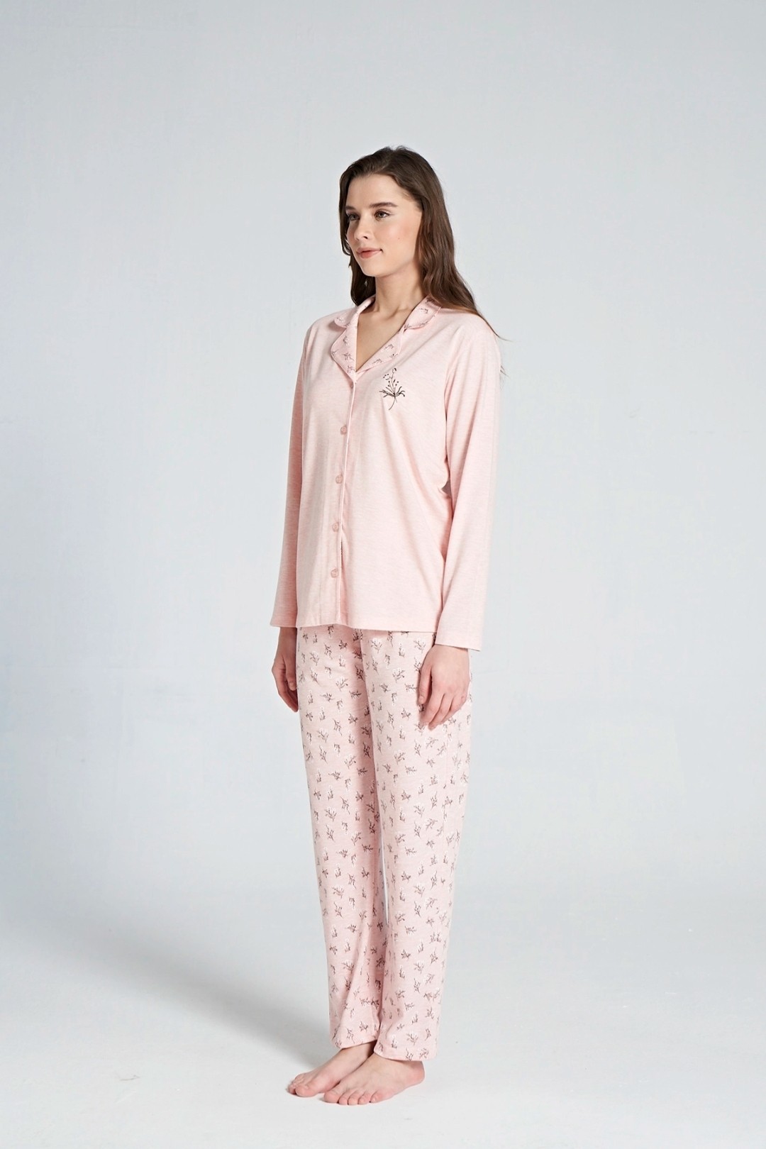 Önden Düğmeli Pijama Takım