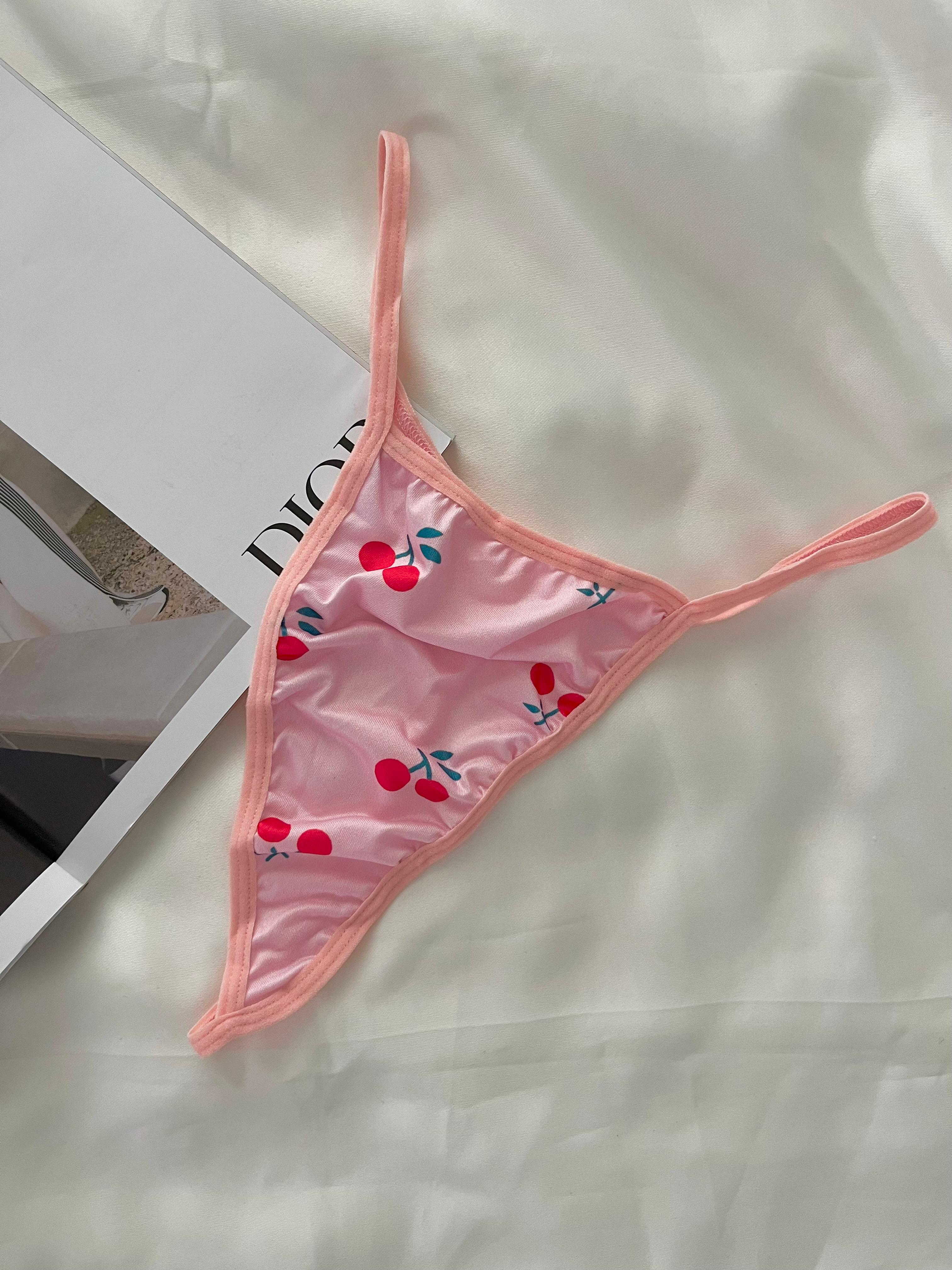 Kiraz Desenli Fırfırlı Romantik Babydoll Gecelik