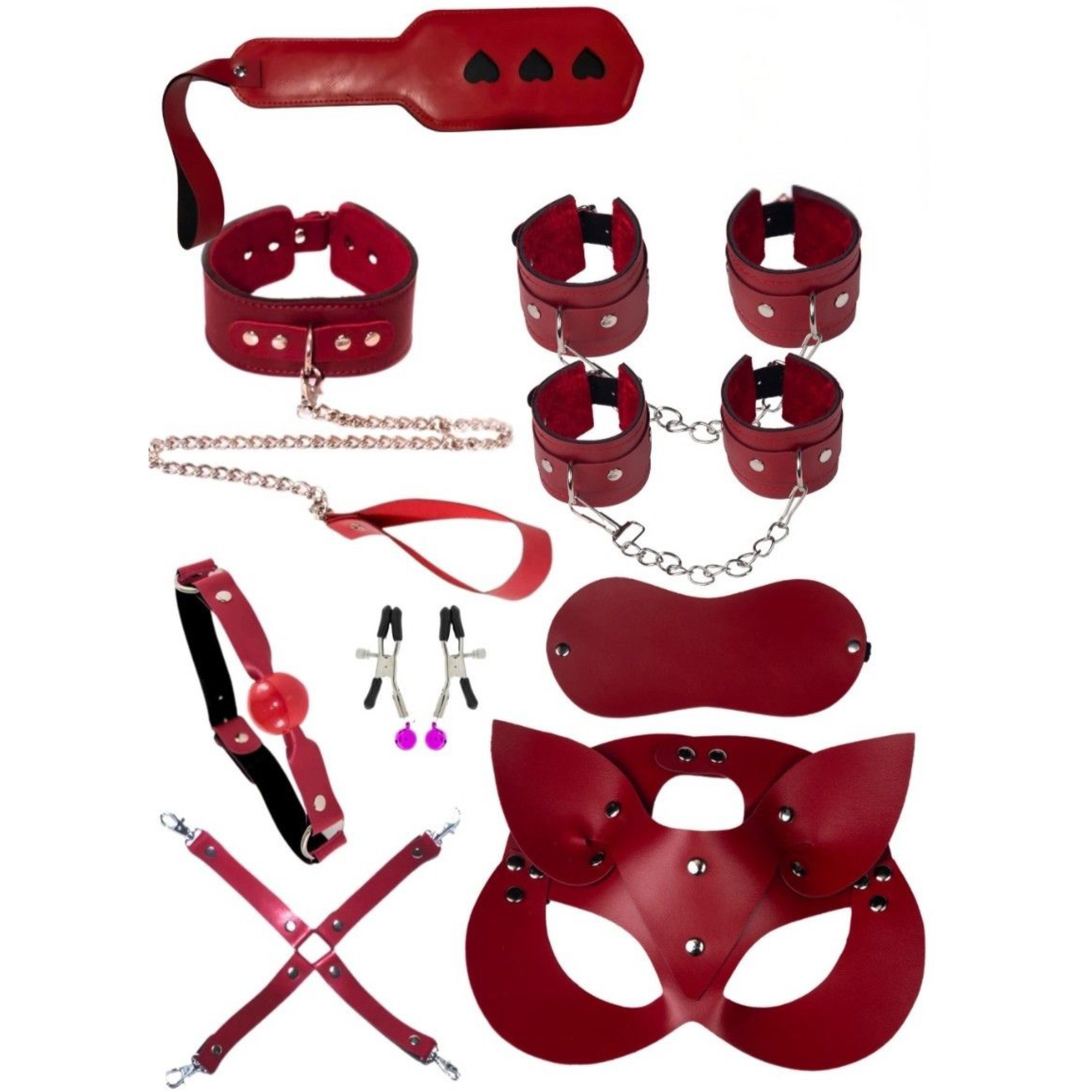 Hot Game Harness Set - Kırmızı