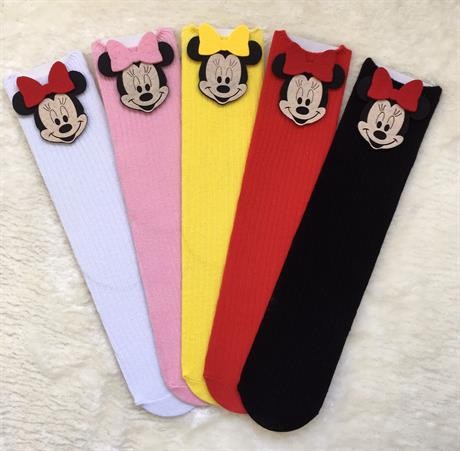 Mickey Mouse Kız Çocuğu Renkli Çoraplar - Sevimli Çoraplar