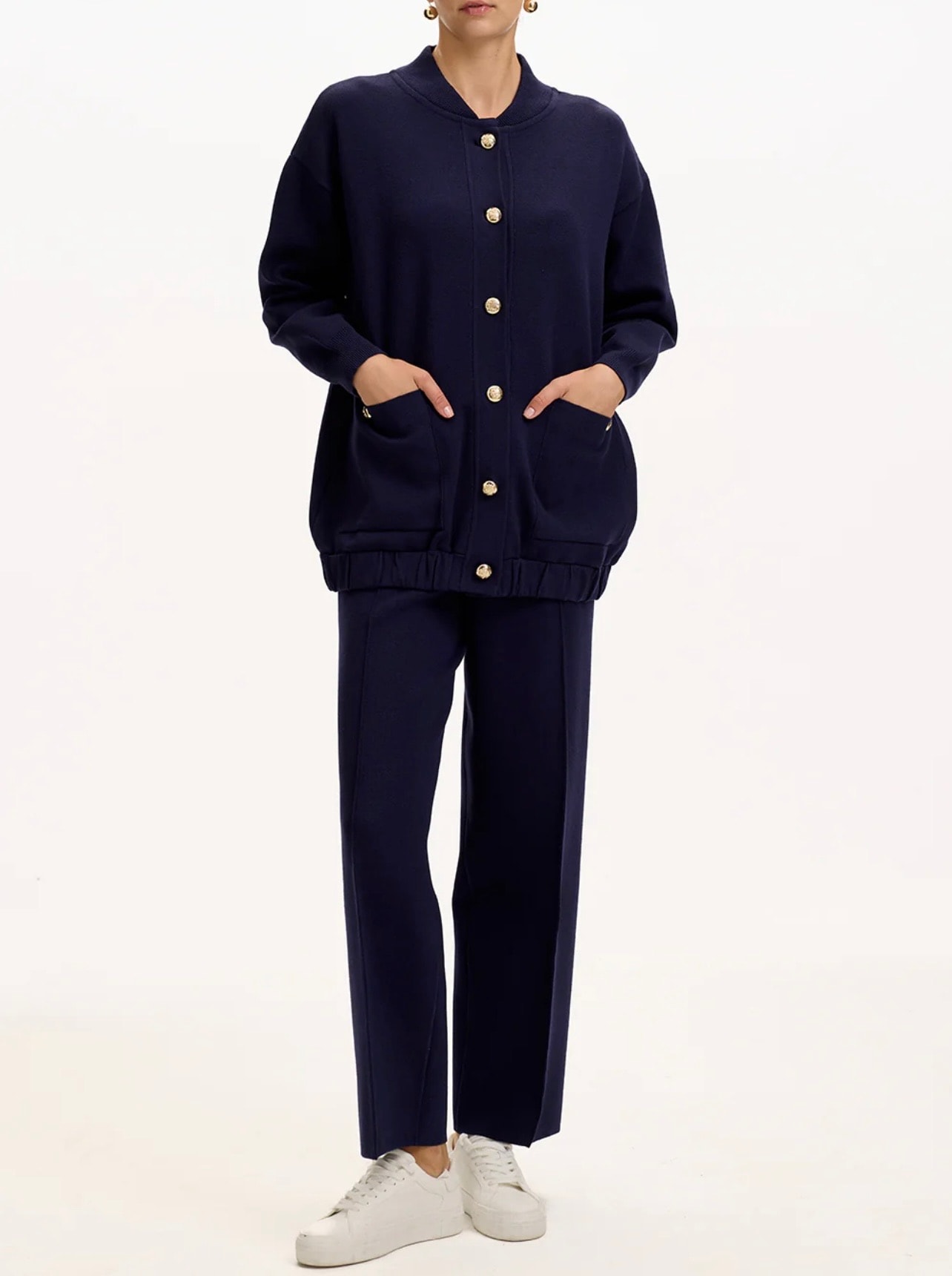 Oversize Larcivert Hırka