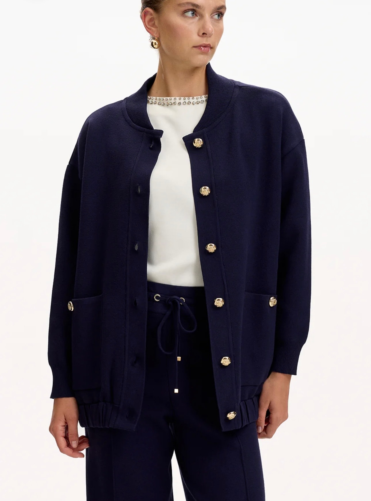 Oversize Larcivert Hırka