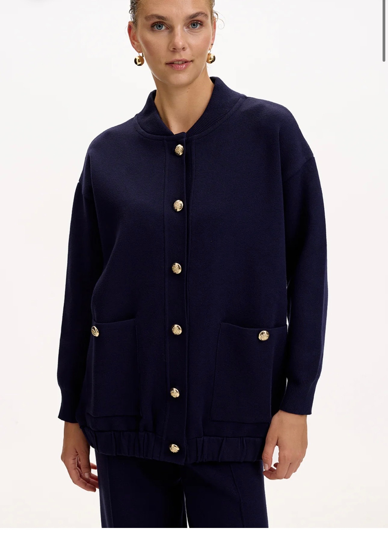 Oversize Larcivert Hırka