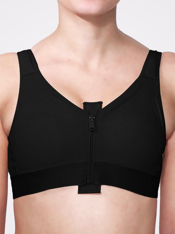 LP-145 POST-SURGICAL COMPRESSION BRA (WITH ZIPPER-SHOULDER PAD)