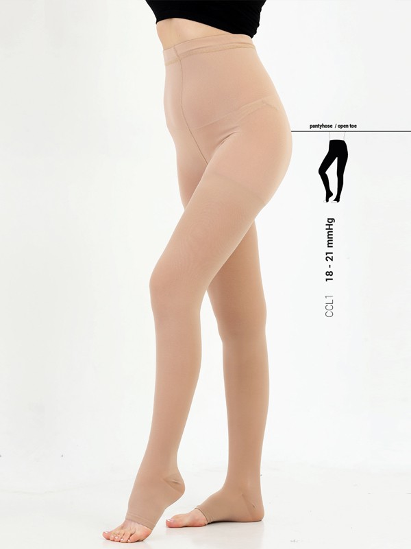 CP-620 	PANTYHOSE COMPRESSION STOCKING (OPEN TOE) CCL1