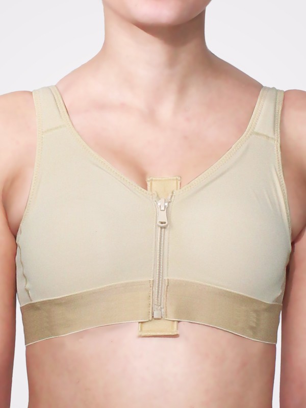 LP-145 POST-SURGICAL COMPRESSION BRA (WITH ZIPPER-SHOULDER PAD)