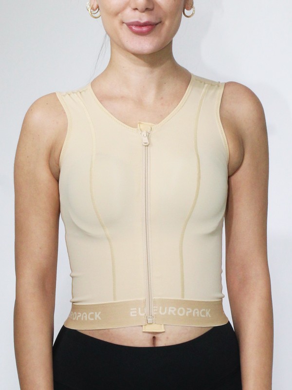 LP-130 POST-SURGICAL VEST SLEEVELESS (WITH ZIPPER-SHORT) FEMALE