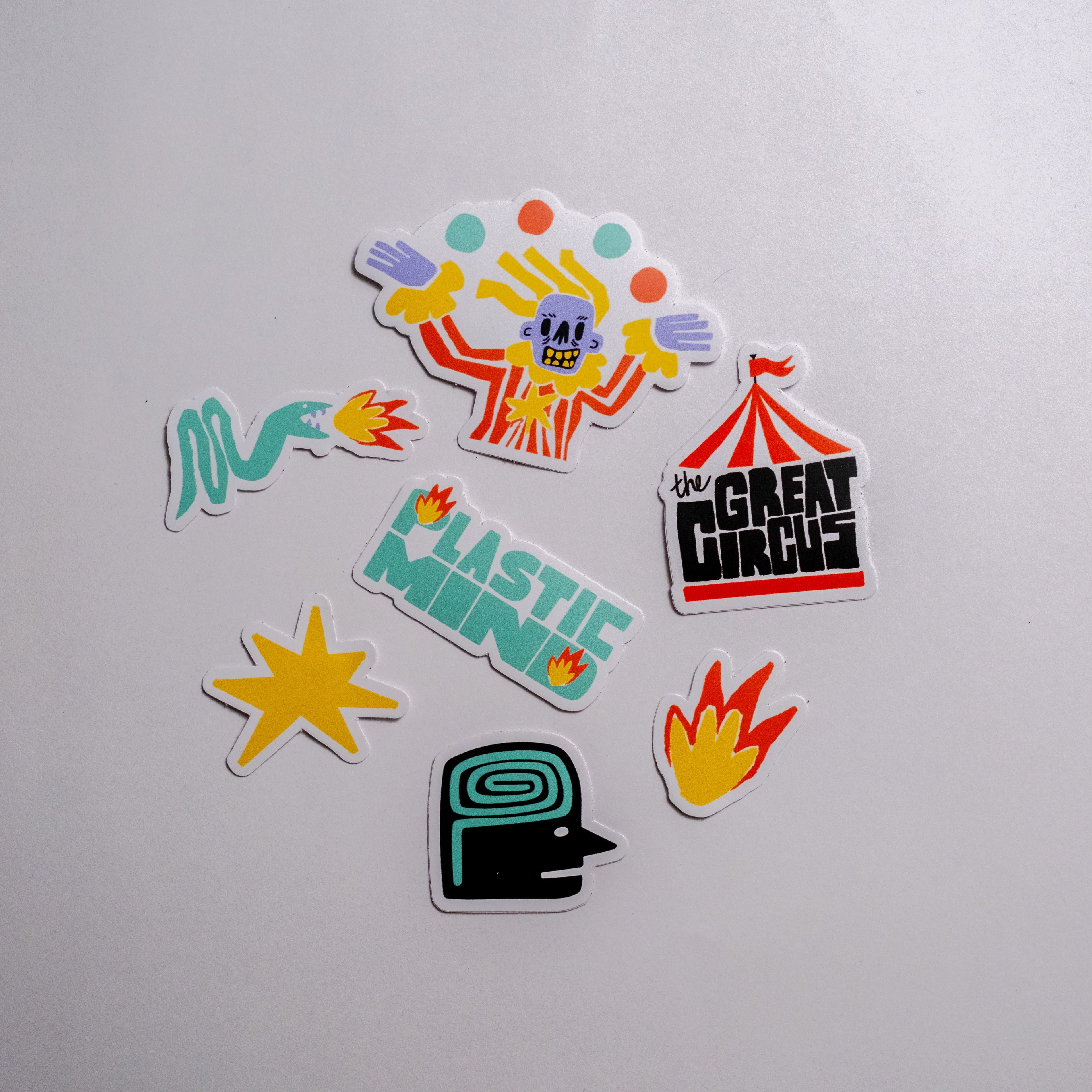 AGGROBATIC - THE GREAT CIRCUS STICKER PACK