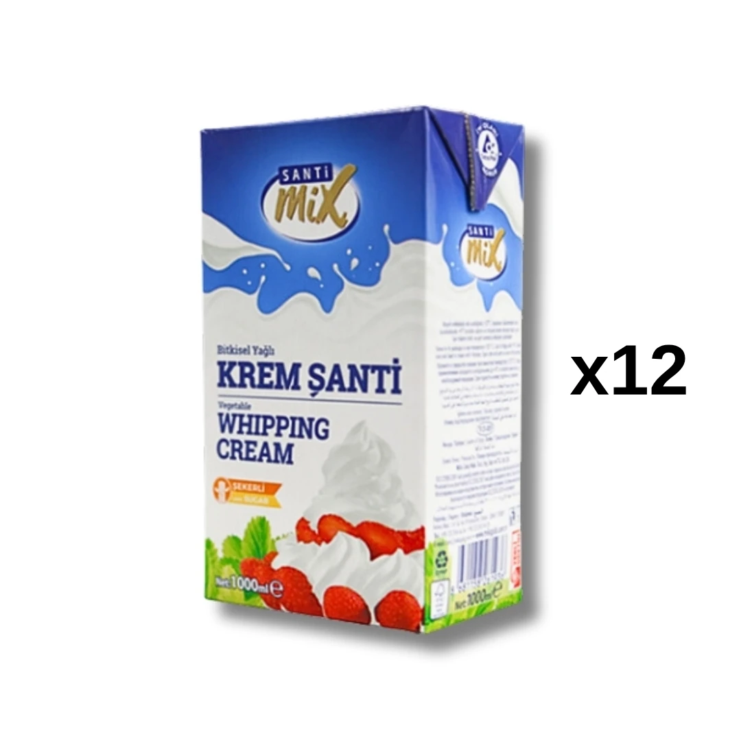 Şanti Mix Şekerli Sıvı Krem Şanti 1Kg x 12 Adet