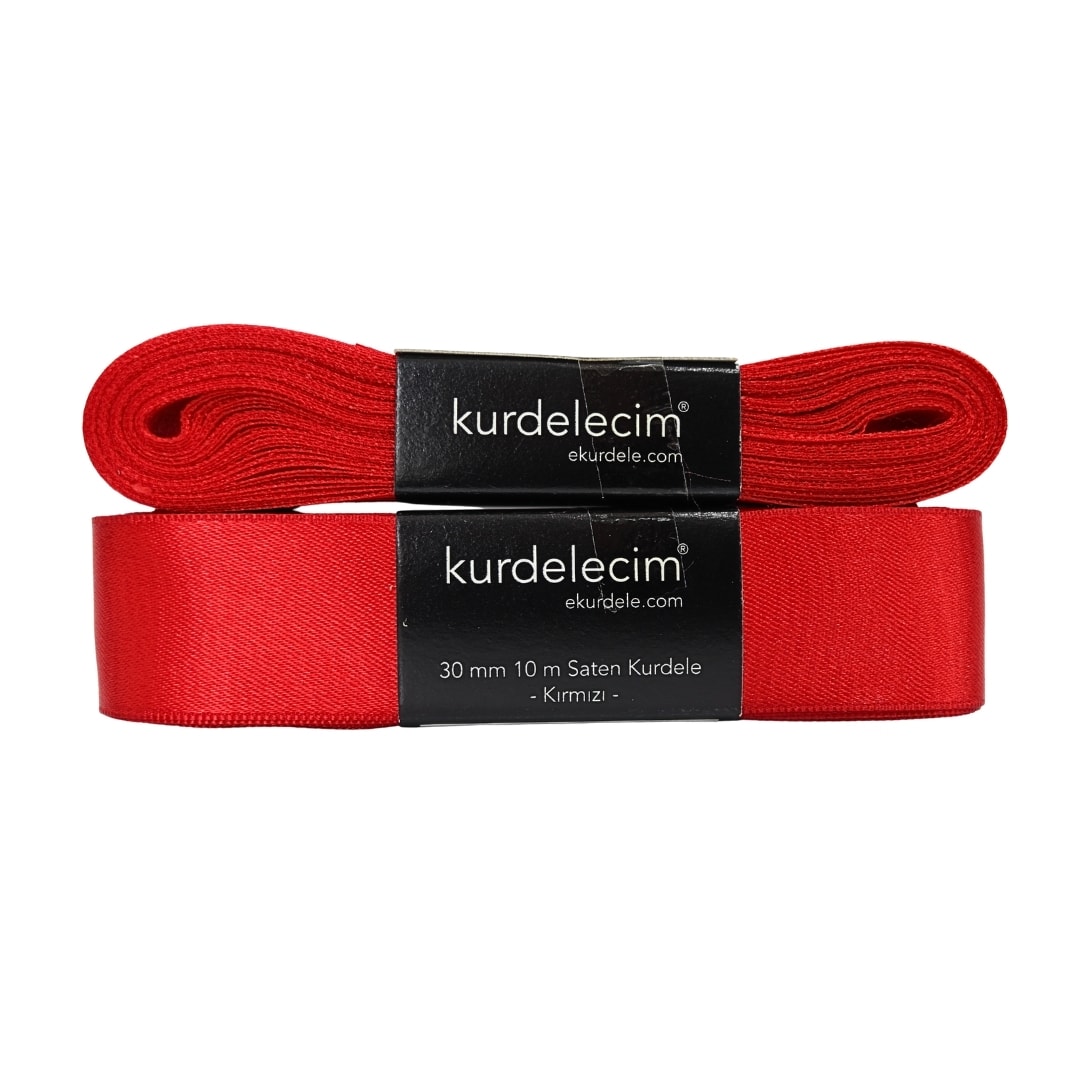 Kurdele 3cm*10mt - Kırmızı