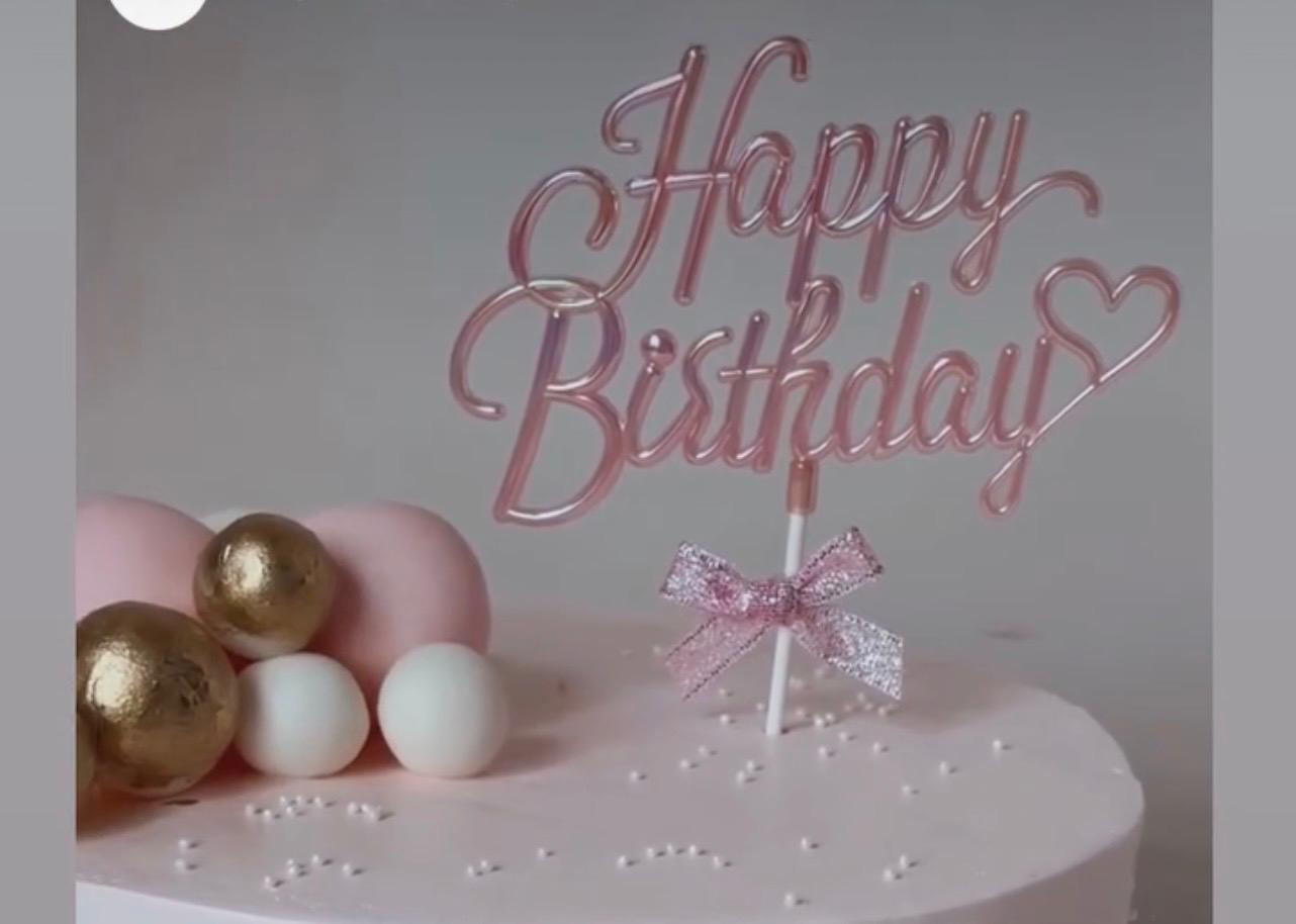 Happy Birthday Pasta Üstü Süsü