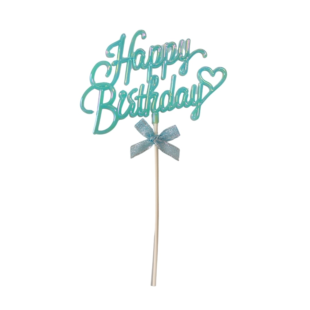 Happy Birthday Pasta Üstü Süsü - Mavi