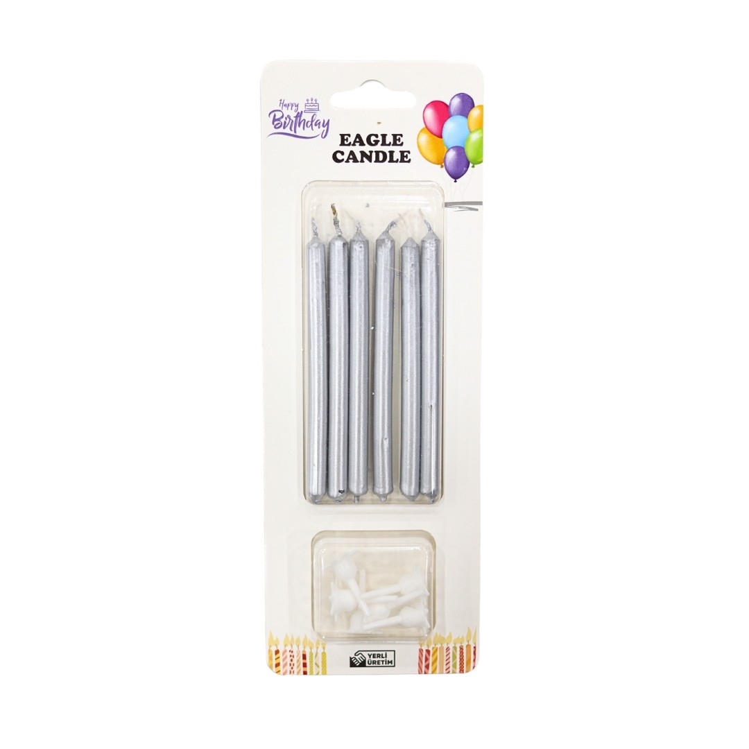 10 cm Pasta Mumu 6'lı - Gümüş