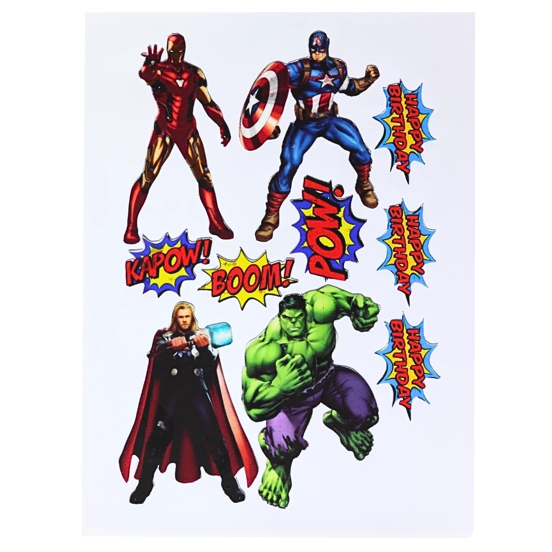 Hazır Yenilebilir Baskı - Süper Kahramanlar
