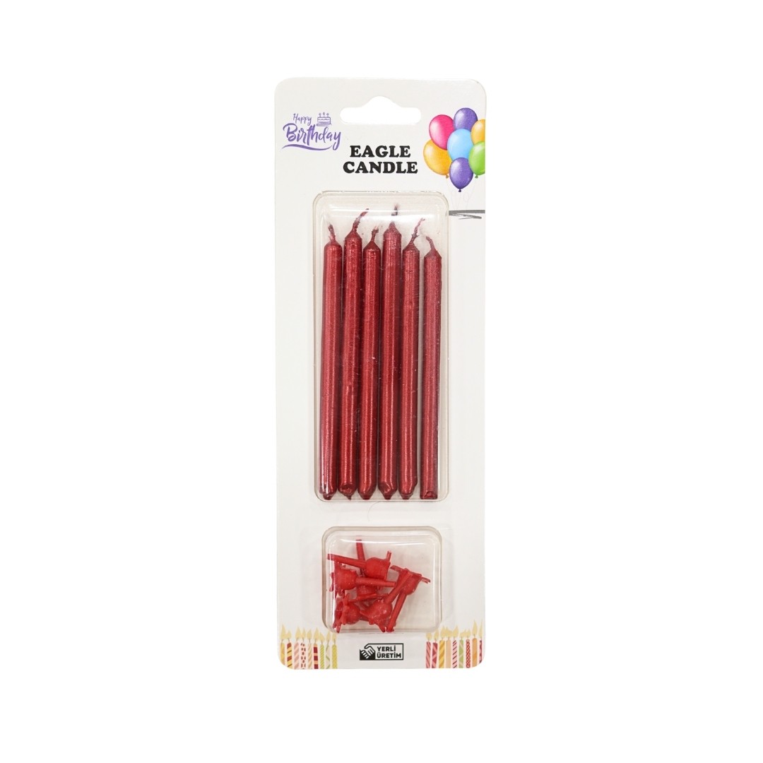 10 cm Pasta Mumu 6'lı - Kırmızı