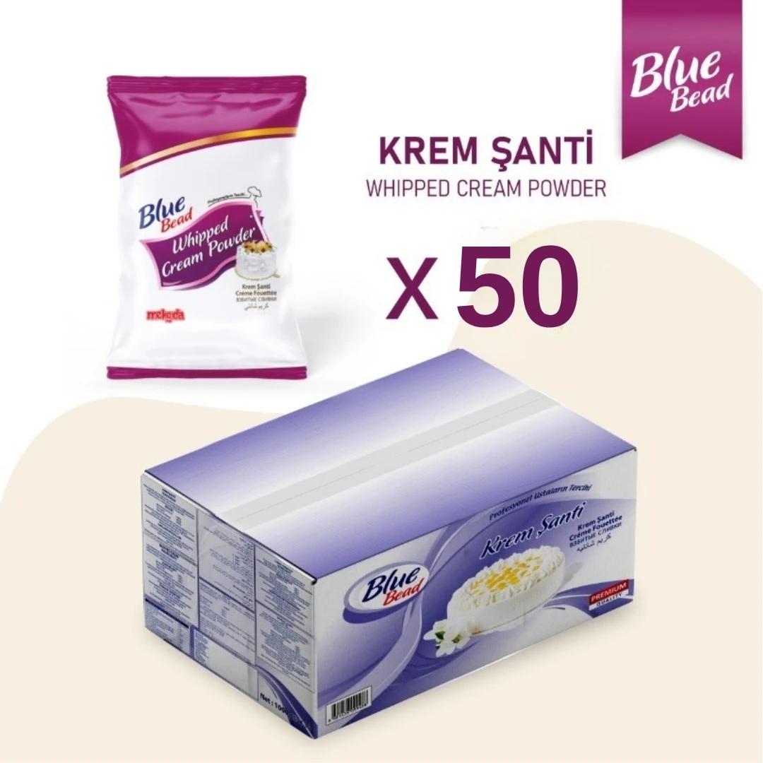 Blue Bead Toz Krem Şanti 50'li (5 Koli)