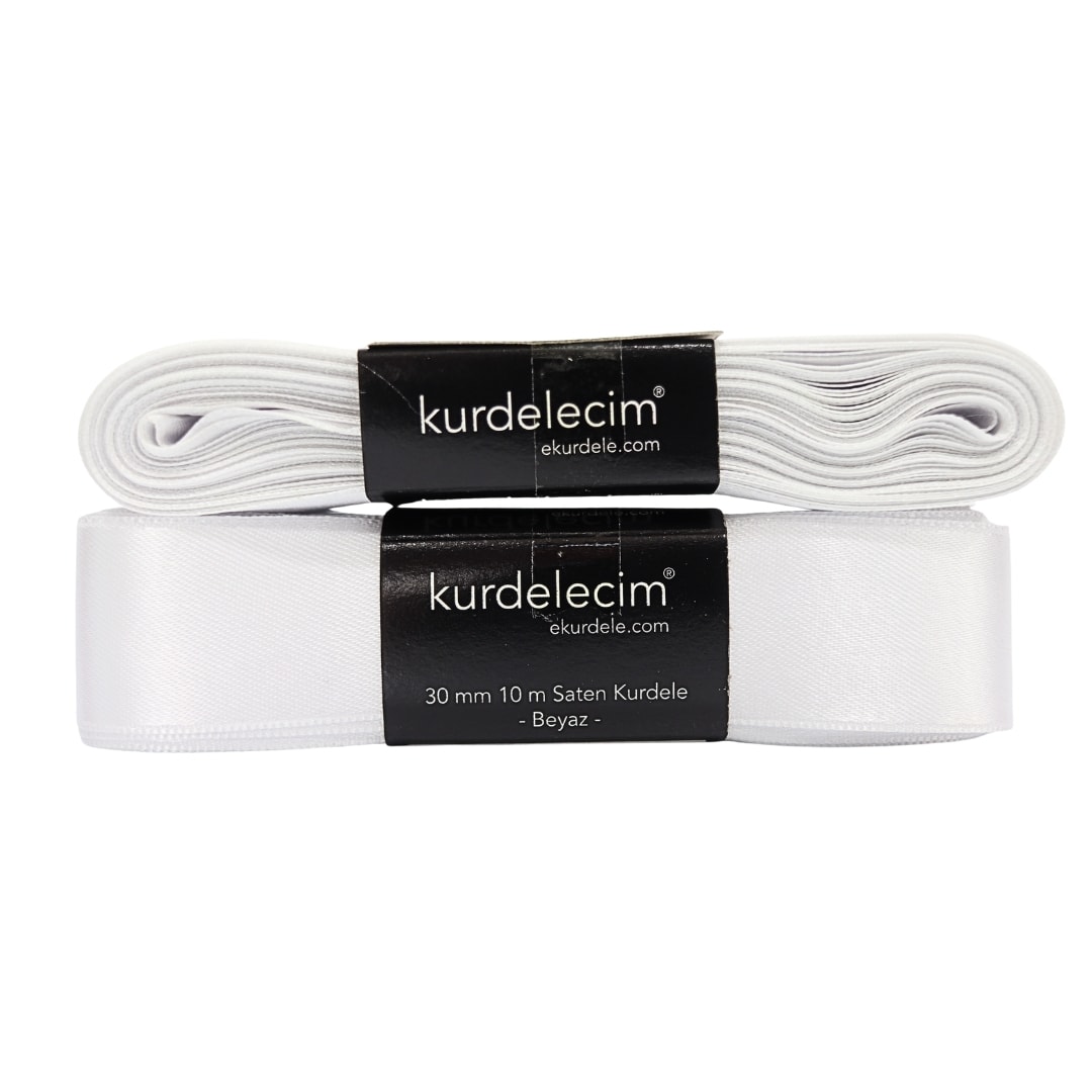 Kurdele 3cm*10mt - Beyaz