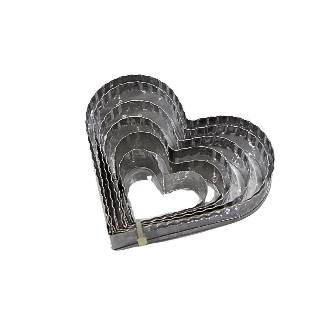 6'lı Volovan Set - Tırtıklı Kalp