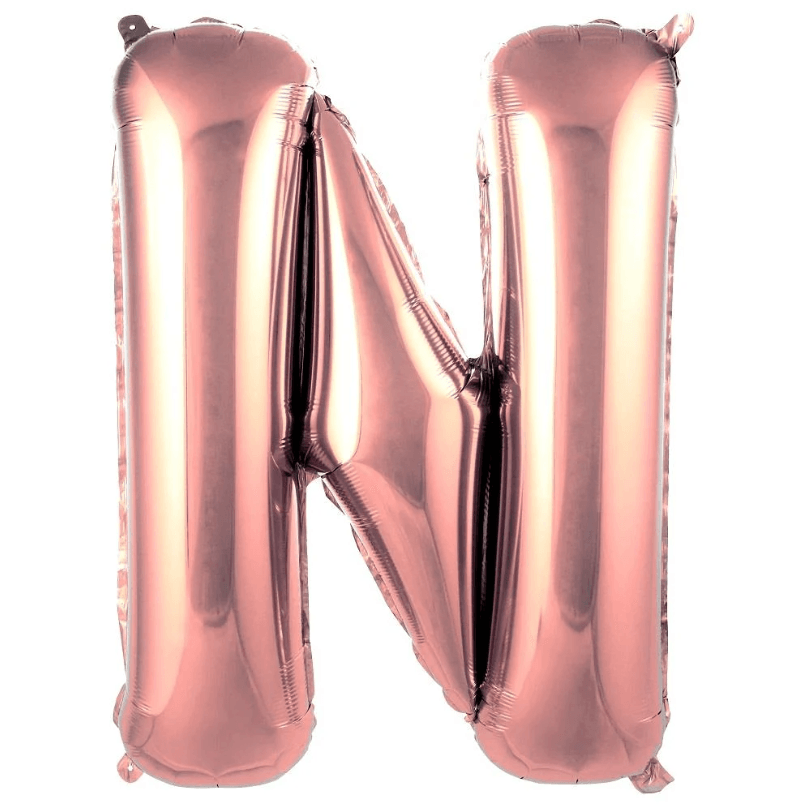 40 inç Harf Rose Gold Balon - N Harfi
