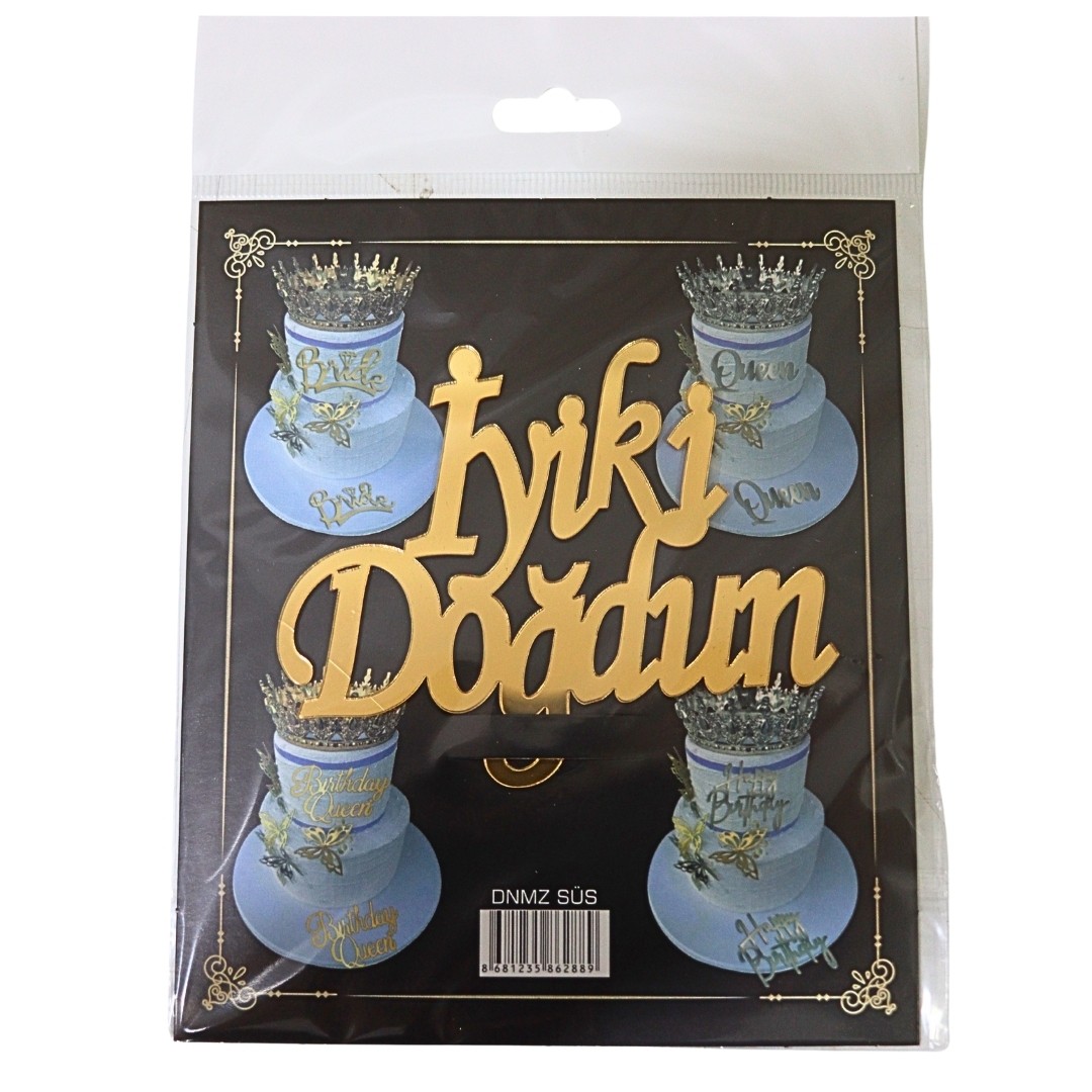 İyiki Doğdun Gold Pasta Önü