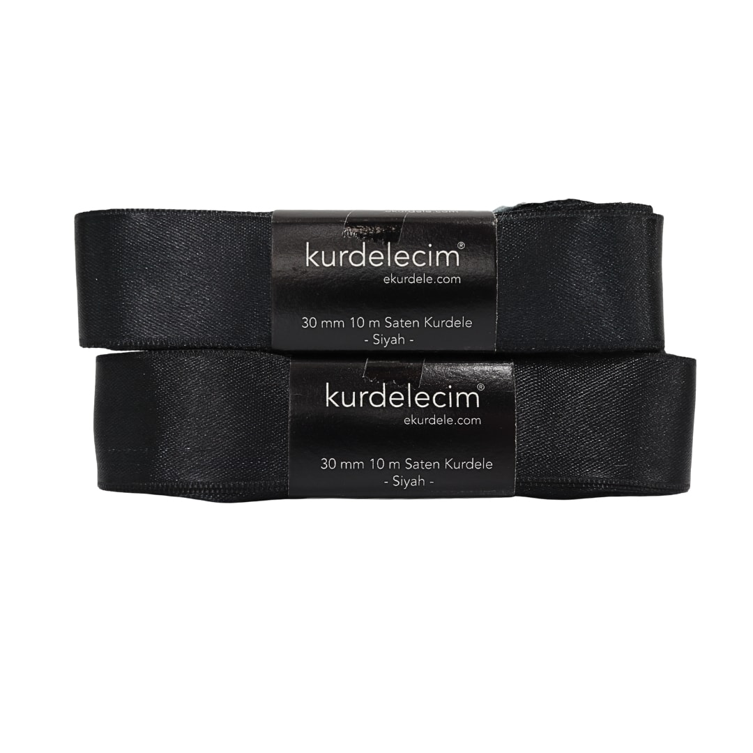 Kurdele 3cm*10mt - Siyah