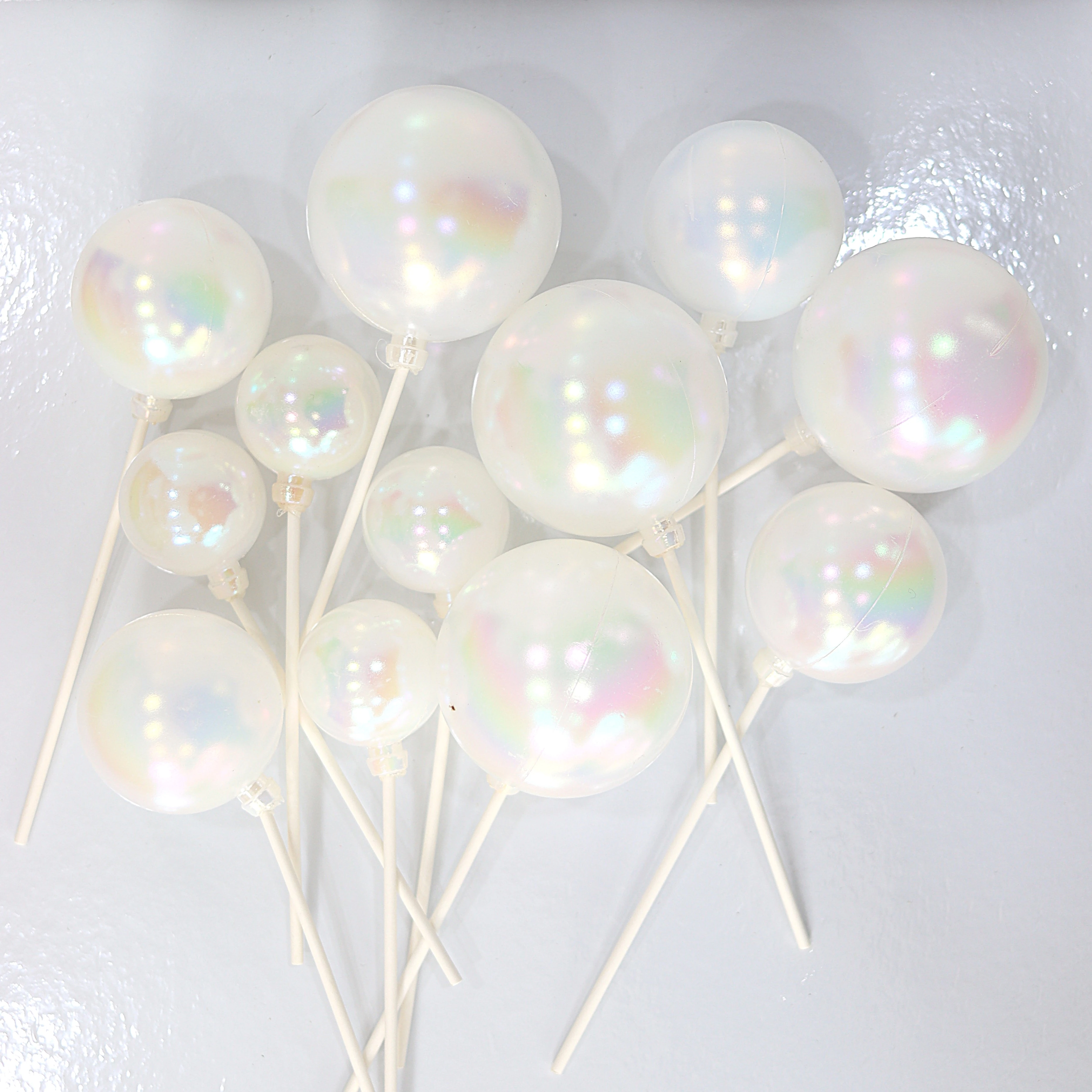 Şeffaf Top Süs 12'li - Sedef