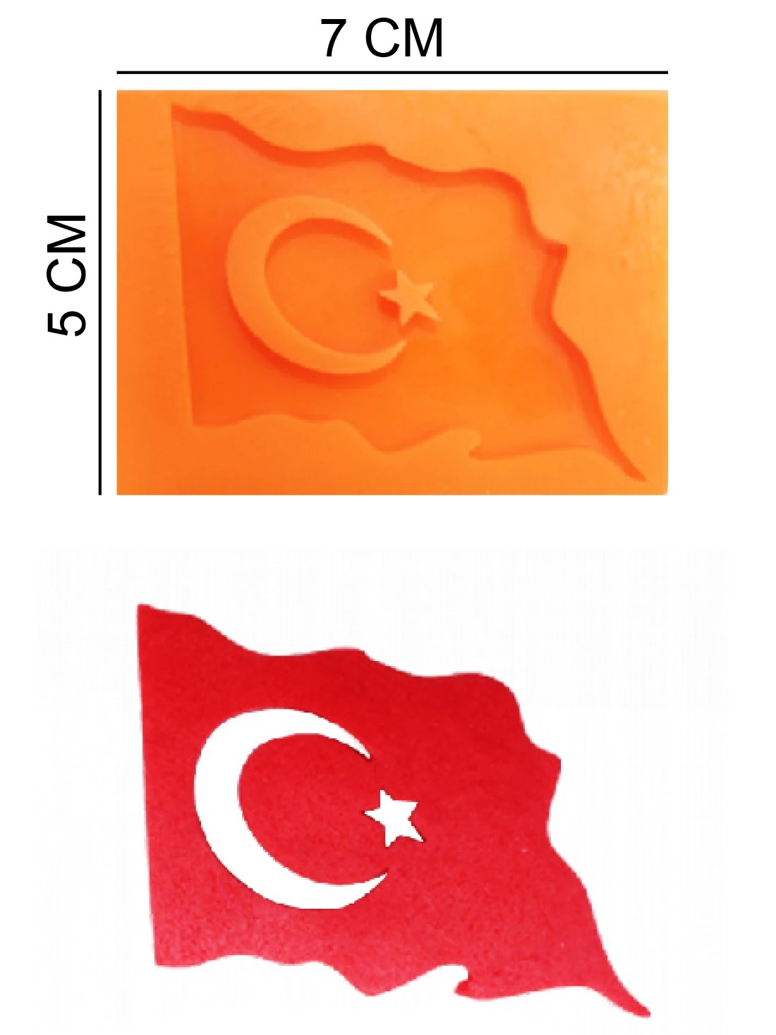 Türk Bayrağı Silikon Kalıp 367