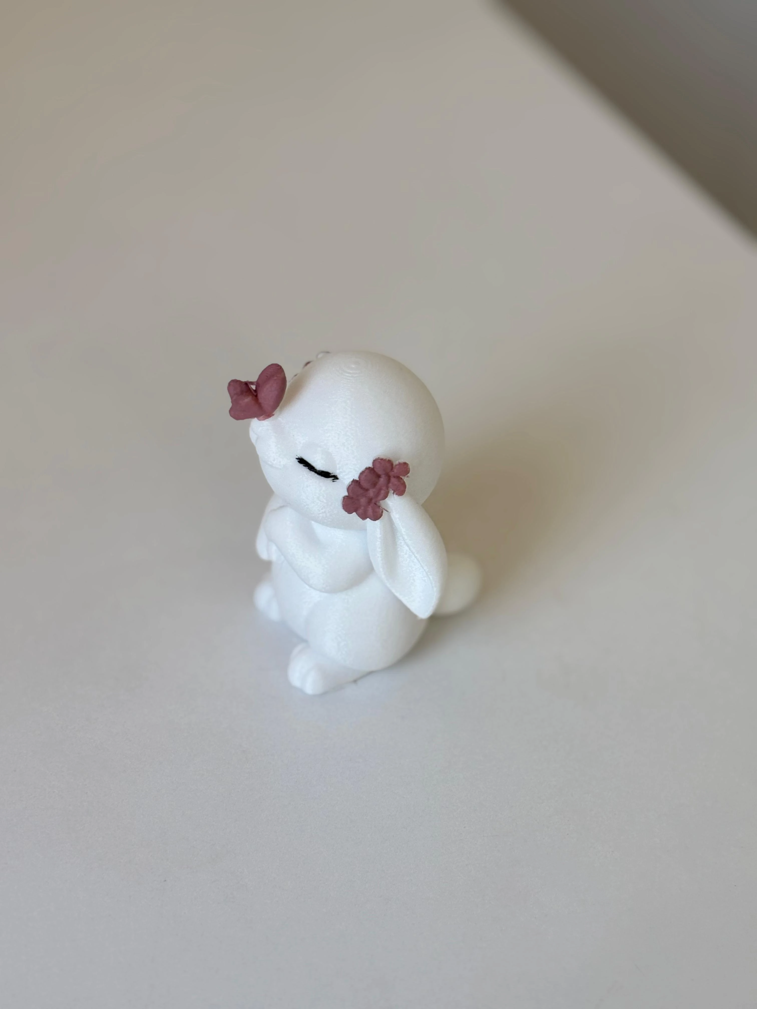 Pasta Üstü Hazır Figür - Tavşan Beyaz 8 cm